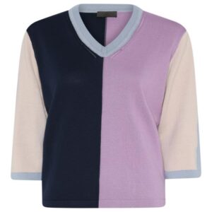 Lundgaard Strik - Jacquard - Blå/Lilla - Lundgaard