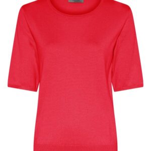 Lundgaard strik t-shirt - Berry - Lundgaard