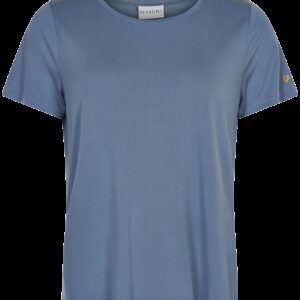 IN FRONT Nina T-shirt, Farve: Dusty Blue, Størrelse: XL, Dame - IN FRONT