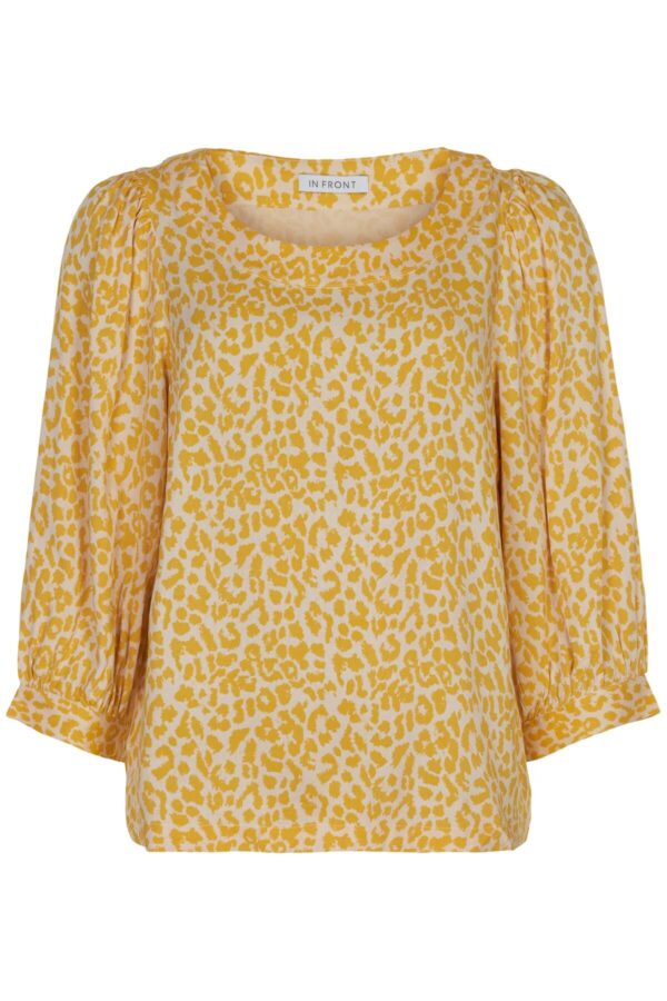 IN FRONT Elsi Bluse, Farve: Yellow, Størrelse: S, Dame - IN FRONT