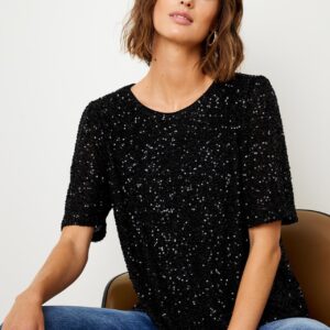 IN FRONT Bella Bluse, Farve: Black, Størrelse: L, Dame - IN FRONT