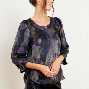 IN FRONT Saga Bluse, Farve: Brown, Størrelse: L, Dame - IN FRONT