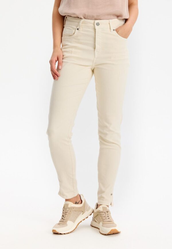 IN FRONT Alvilda Jeans, Farve: Eggshell, Størrelse: 44, Dame - IN FRONT