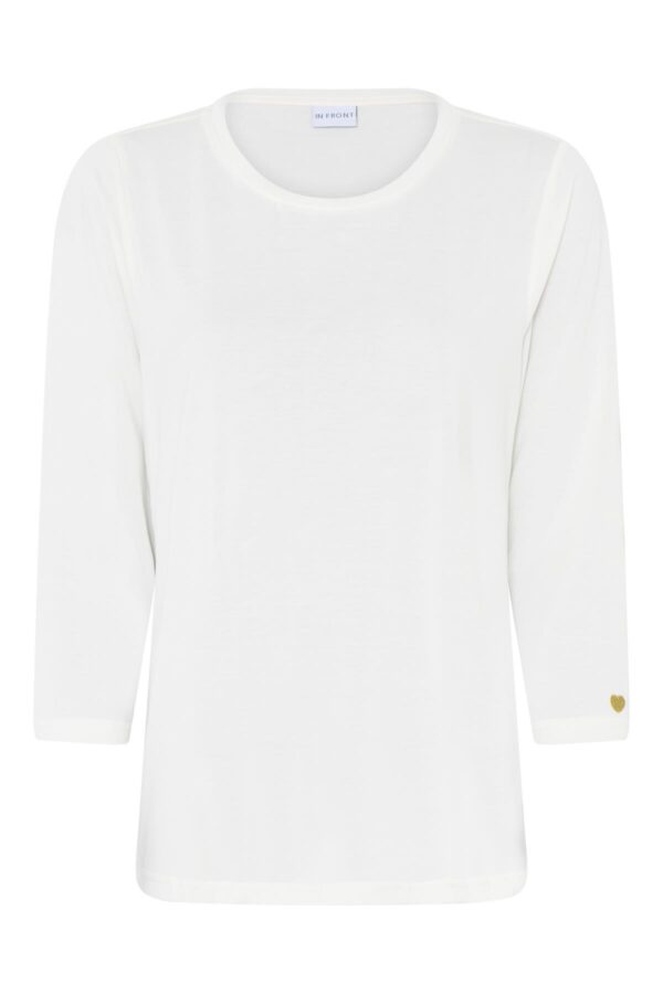 IN FRONT Nina T-shirt, Farve: White, Størrelse: S, Dame - IN FRONT