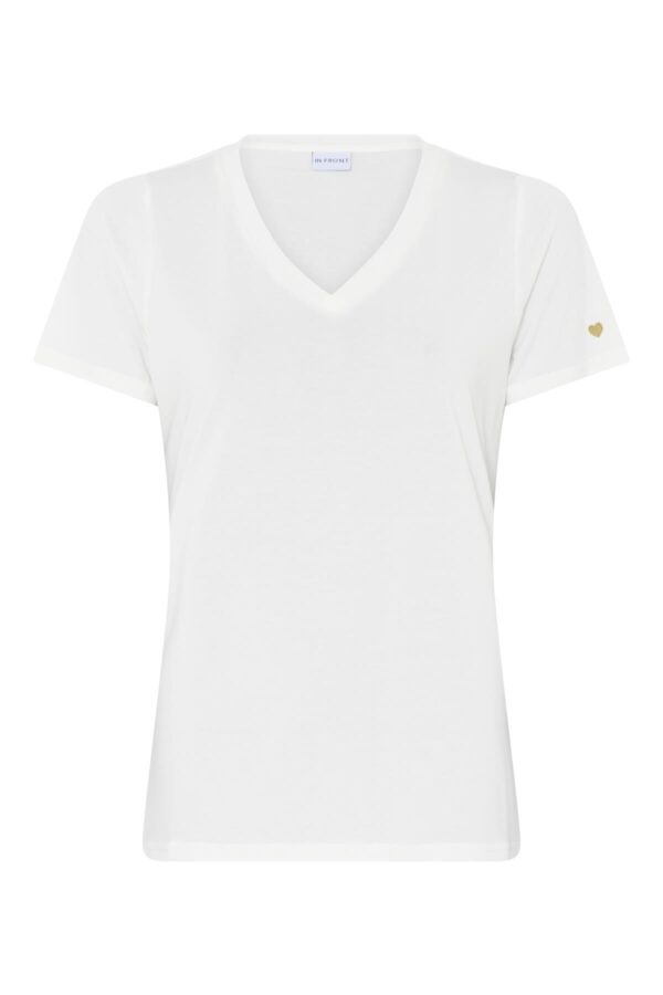 IN FRONT Nina T-shirt, Farve: White, Størrelse: L, Dame - IN FRONT
