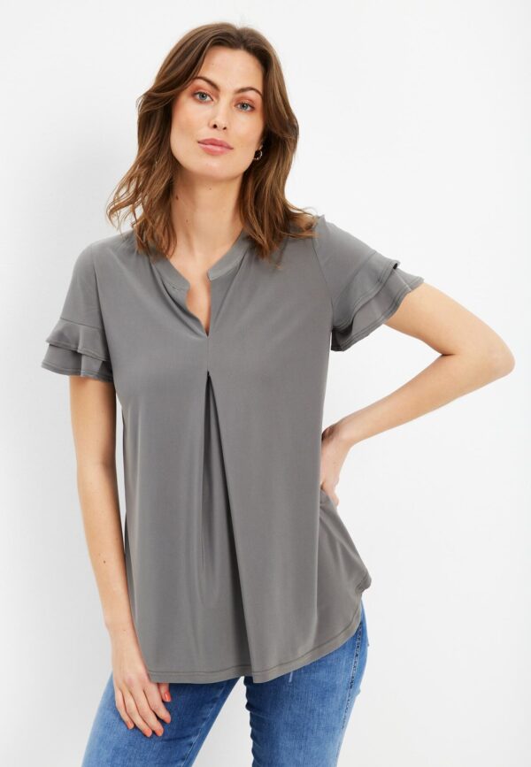 IN FRONT Lilli Bluse, Farve: Khaki Green, Størrelse: S, Dame - IN FRONT