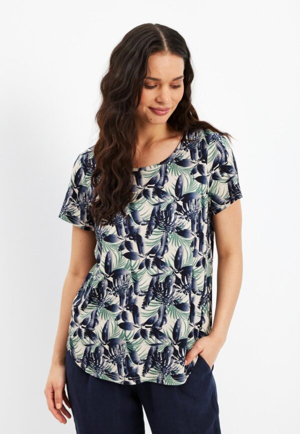 IN FRONT Matilda T-shirt, Farve: Navy, Størrelse: S, Dame - IN FRONT