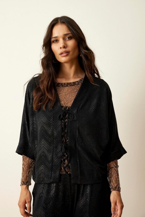 IN FRONT Monde Cardigan, Farve: Black, Størrelse: S/M, Dame - IN FRONT