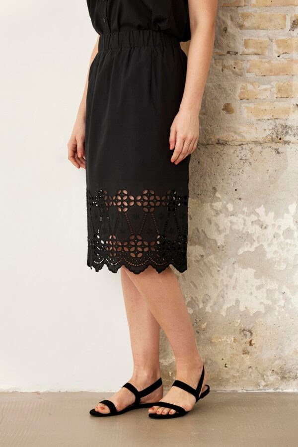 IN FRONT Crystal Nederdel, Farve: Black, Størrelse: XL, Dame - IN FRONT