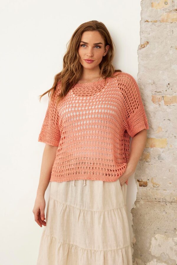 IN FRONT Nova Bluse, Farve: Coral, Størrelse: L/XL, Dame - IN FRONT