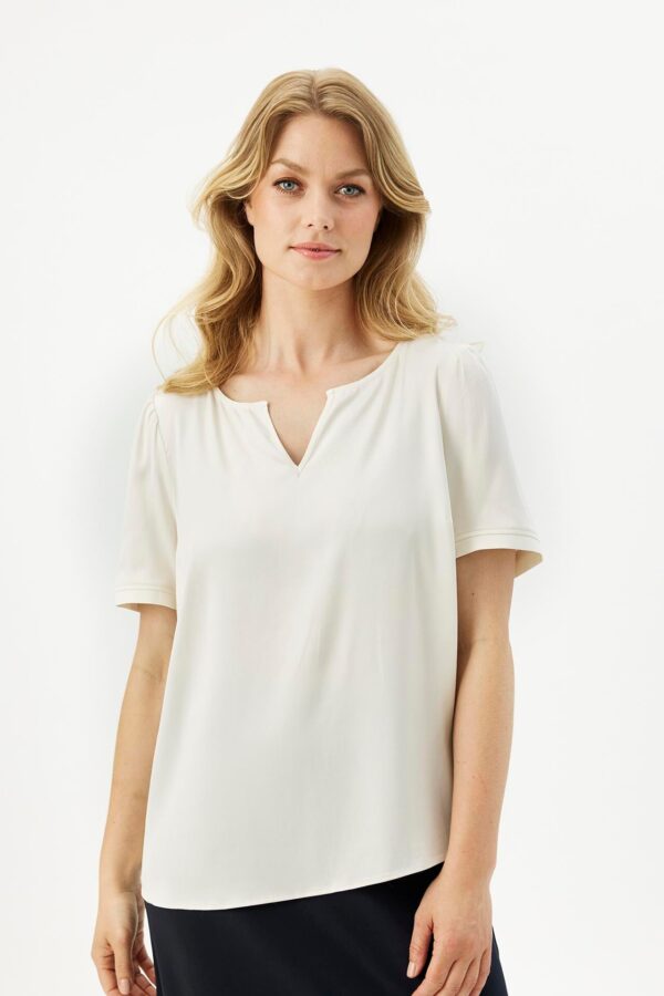 IN FRONT Roza Bluse, Farve: Off White, Størrelse: S, Dame - IN FRONT