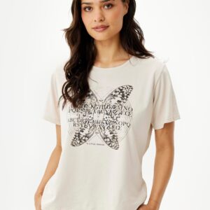 IN FRONT Princess T-shirt, Farve: Cream, Størrelse: M, Dame - IN FRONT