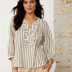 INFRONT Bluse Stribet - INFRONT