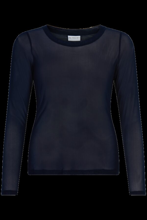 IN FRONT Gro Mesh T-shirt, Farve: Navy, Størrelse: L, Dame - IN FRONT