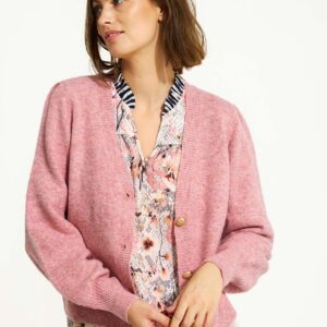 IN FRONT Jenny Cardigan, Farve: Blush Rose, Størrelse: S, Dame - IN FRONT