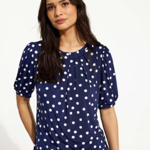 IN FRONT Grazia Bluse, Farve: Dark Blue, Størrelse: M, Dame - IN FRONT