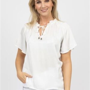 2 Biz Bluse Hvid/Beige - 2 Biz
