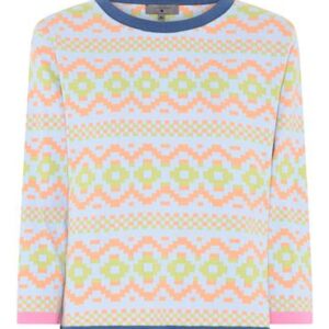 Lundgaard jacquard strik Orange zig zag - Lundgaard