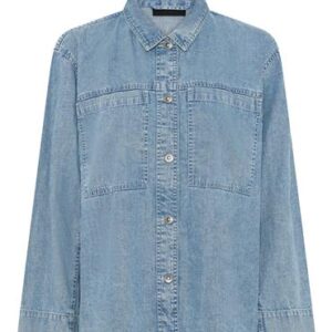 Oversize denim skjorte Lyseblå denim - Cero
