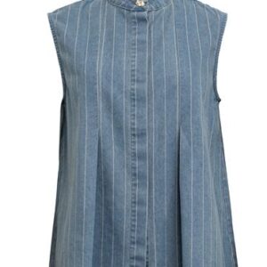 Costamani Top Korte ærmer Stripe Denim - Costamani