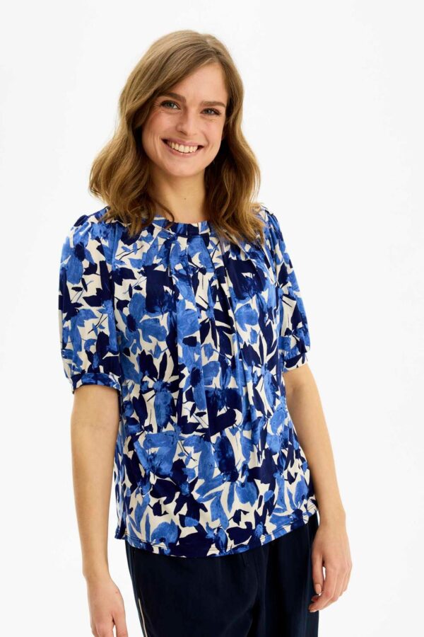 IN FRONT Grazia Bluse, Farve: Blue, Størrelse: XXL, Dame - IN FRONT