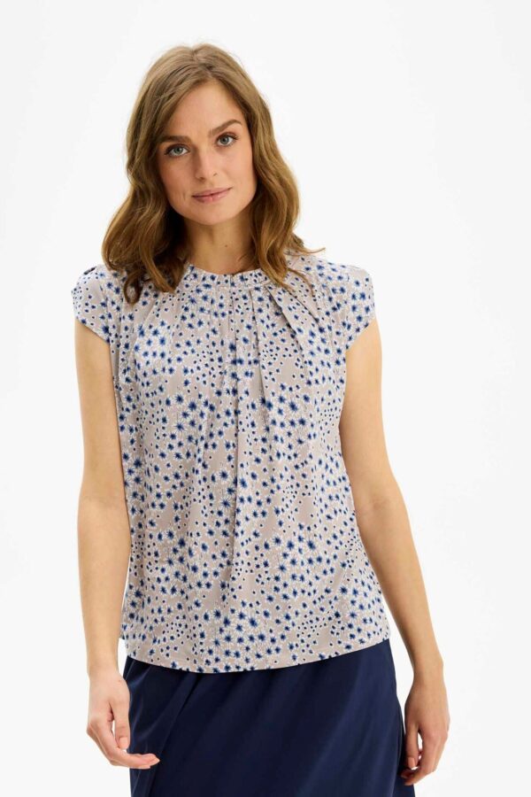 IN FRONT Grazia Bluse, Farve: Blue, Størrelse: M, Dame - IN FRONT