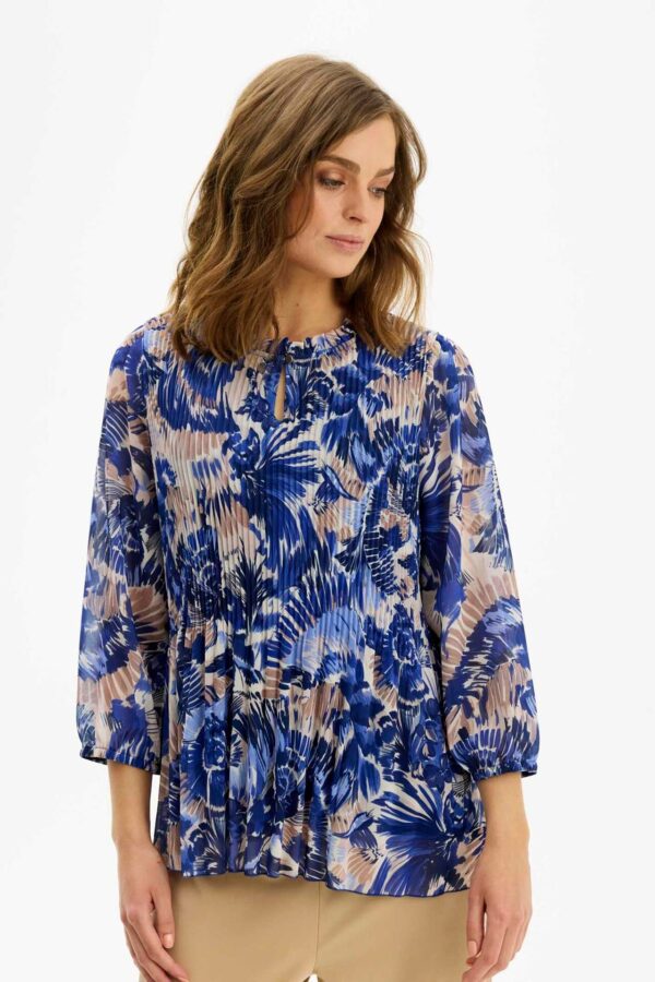 IN FRONT Elinor Bluse, Farve: Blue, Størrelse: XXL, Dame - IN FRONT