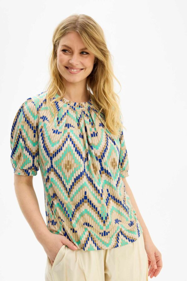 IN FRONT Grazia Bluse, Farve: Multicolor, Størrelse: M, Dame - IN FRONT