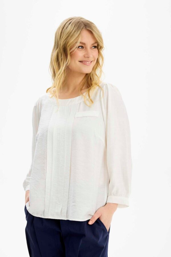 IN FRONT Goldi Bluse, Farve: White, Størrelse: XXL, Dame - IN FRONT