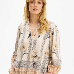 IN FRONT Kaisa Bluse, Farve: Creme, Størrelse: L, Dame - IN FRONT