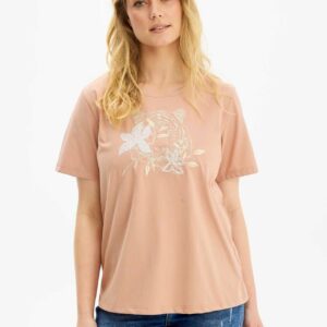 IN FRONT Palma T-shirt, Farve: Blush Rose, Størrelse: L, Dame - IN FRONT