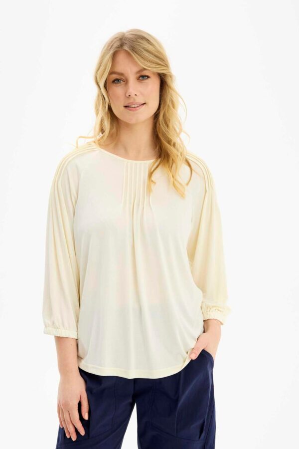 IN FRONT Sol Bluse, Farve: Creme, Størrelse: XXL, Dame - IN FRONT