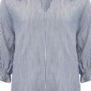 Costamani Bluse Blue/White - Costamani