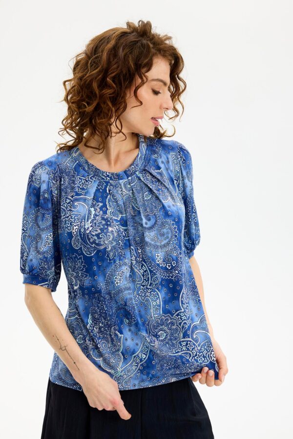 IN FRONT Grazia Bluse, Farve: Blue, Størrelse: L, Dame - IN FRONT