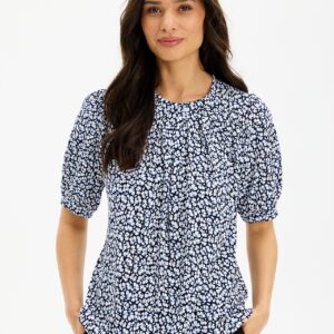 IN FRONT Grazia Bluse, Farve: Navy, Størrelse: S, Dame - IN FRONT