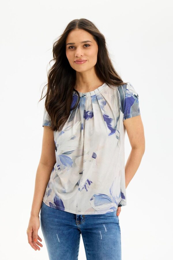 IN FRONT Grazia Bluse, Farve: Blue, Størrelse: XXL, Dame - IN FRONT