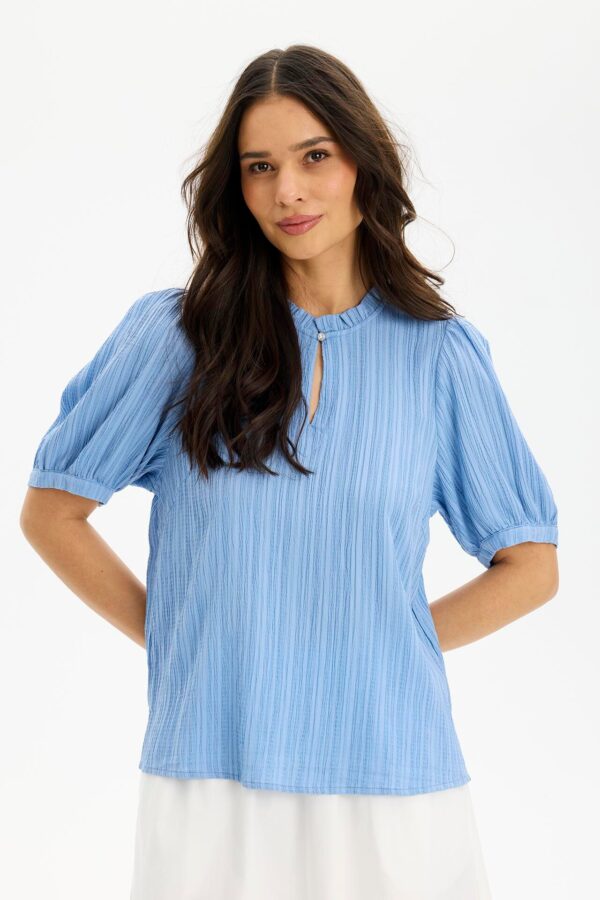 IN FRONT Tove Bluse, Farve: Light Blue, Størrelse: S, Dame - IN FRONT