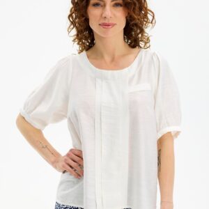 IN FRONT Goldi Bluse, Farve: White, Størrelse: M, Dame - IN FRONT