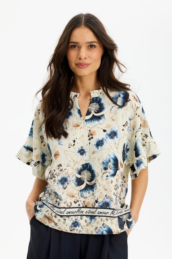 IN FRONT Amoure Bluse, Farve: Nature, Størrelse: XXL, Dame - IN FRONT