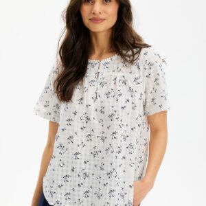 IN FRONT Jette Bluse, Farve: White, Størrelse: XXL, Dame - IN FRONT