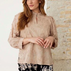 IN FRONT Grit Bluse, Farve: Sand, Størrelse: XXL, Dame - IN FRONT