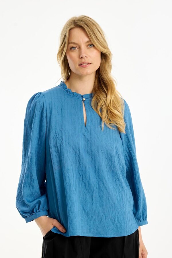 IN FRONT Franny Bluse , Farve: Blue, Størrelse: M, Dame - IN FRONT
