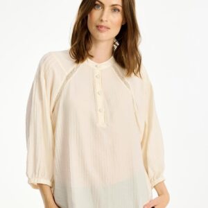 IN FRONT Oline Bluse, Farve: Off White, Størrelse: M, Dame - IN FRONT