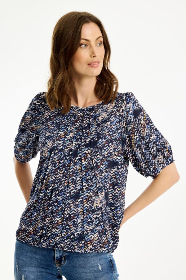 IN FRONT Lucette Bluse, Farve: Blue, Størrelse: M, Dame - IN FRONT