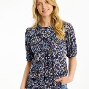 IN FRONT Grazia Bluse, Farve: Blue, Størrelse: XXL, Dame - IN FRONT