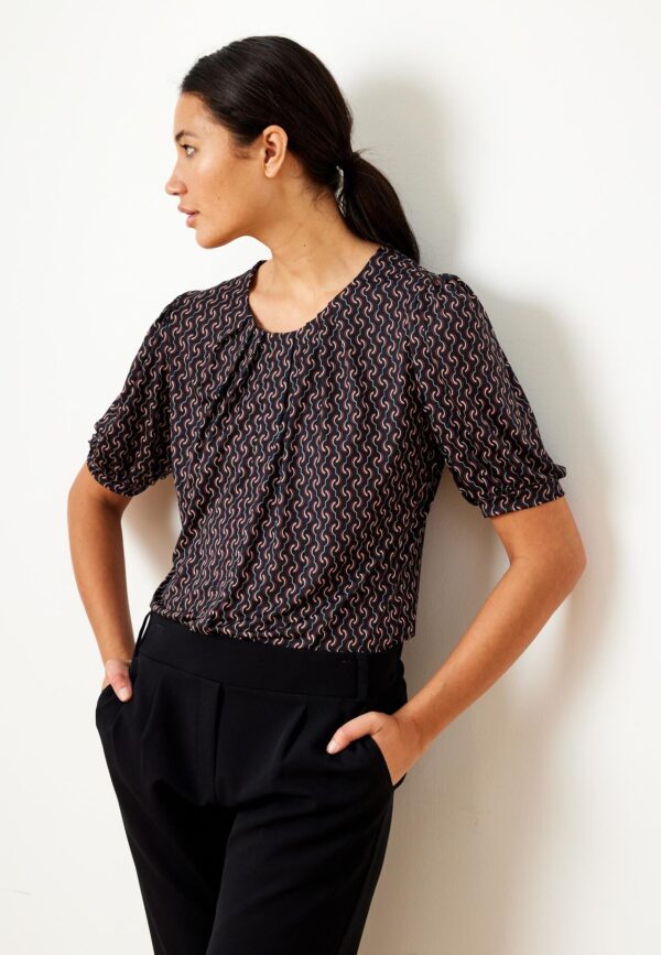 IN FRONT Marcia Bluse, Farve: Black, Størrelse: XXL, Dame - IN FRONT