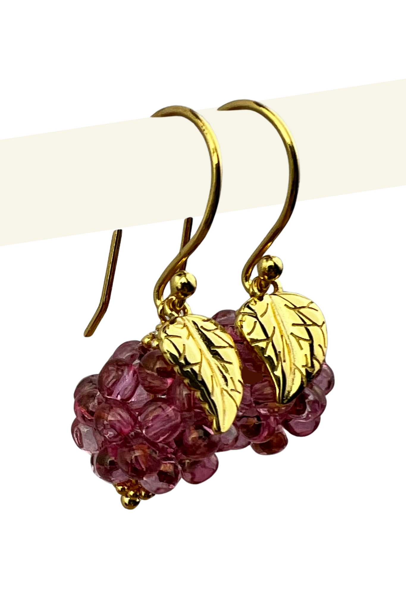 Håndlavede ørering i gammel rosa farve - PAROL