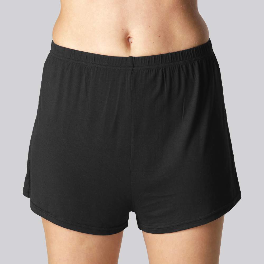 Bambus natshorts i sort til kvinder - Bambuni