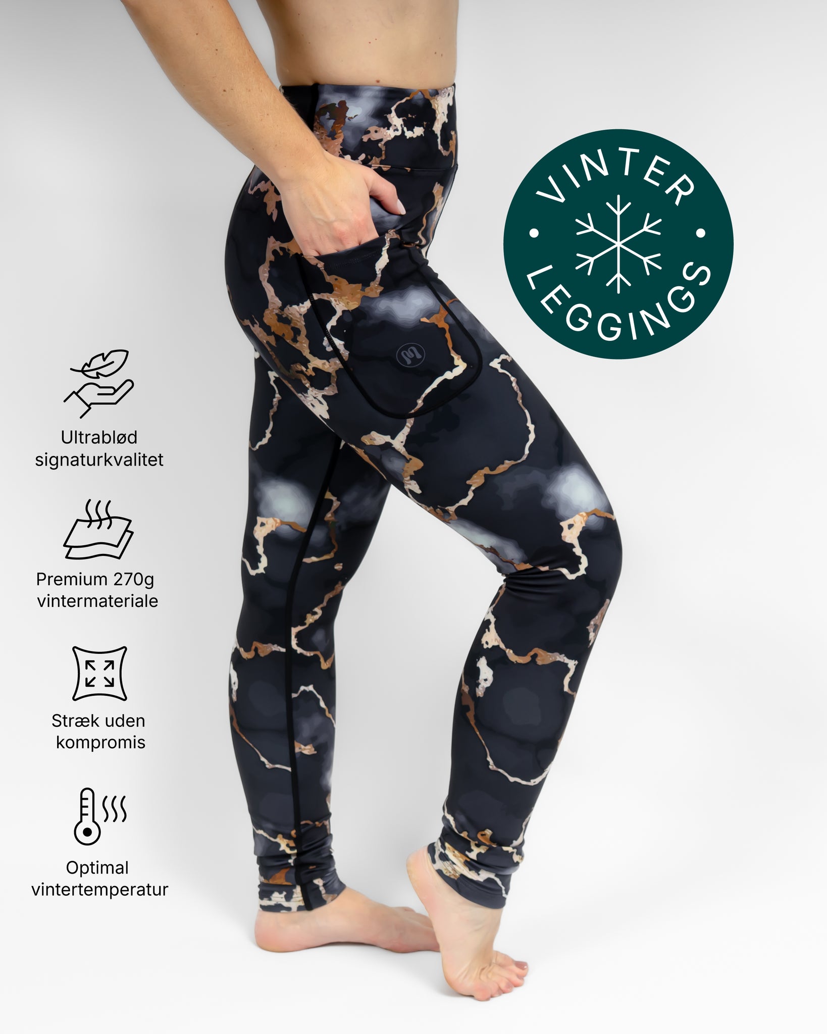 Aya Marble Winter Leggings - Huabo