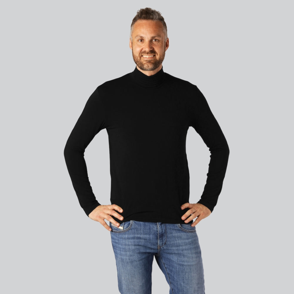 Bambus rullekrave i sort til mænd - Bambuni